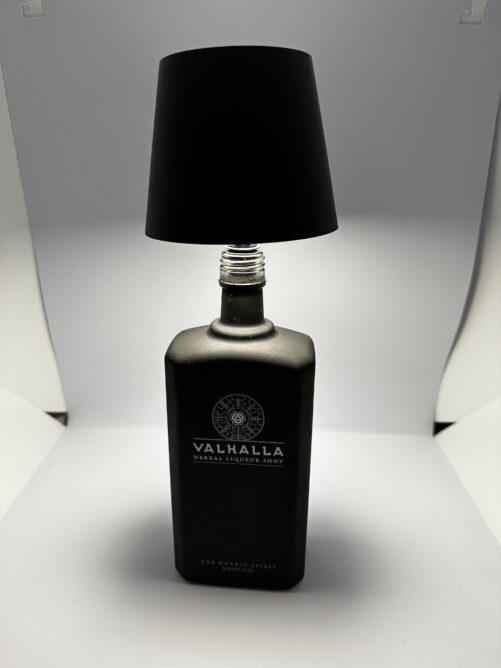 Wiederaufladbare LED-Flaschenlampe schwarz