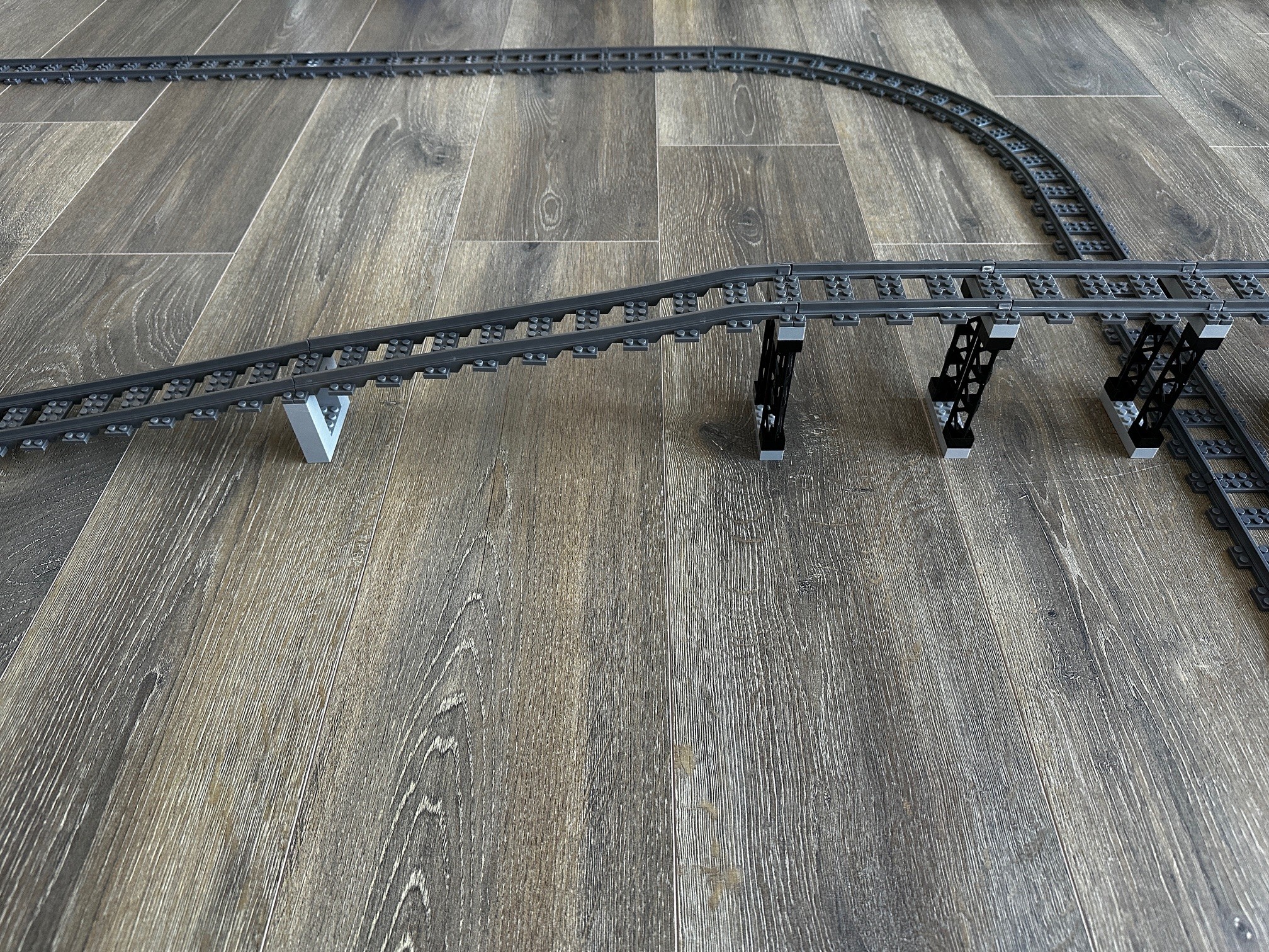 Streckenset / Bahnstrecke L „Eiger“ für Klemmbaustein-Eisenbahn / Zug – Bild 6